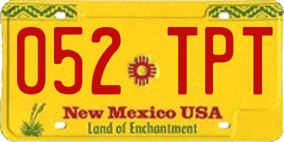 NM license plate 052TPT