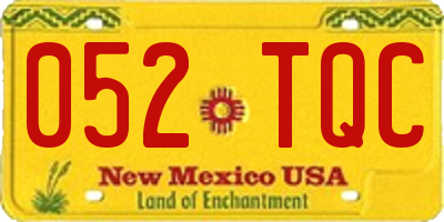 NM license plate 052TQC