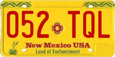 NM license plate 052TQL