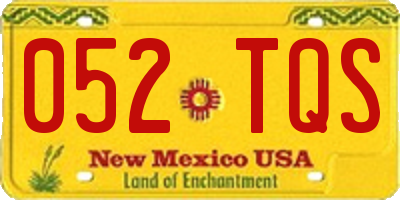 NM license plate 052TQS