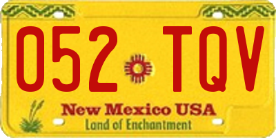NM license plate 052TQV