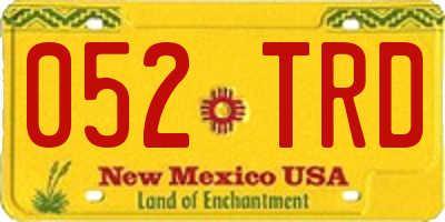 NM license plate 052TRD
