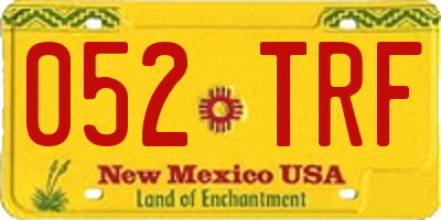 NM license plate 052TRF