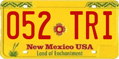 NM license plate 052TRI