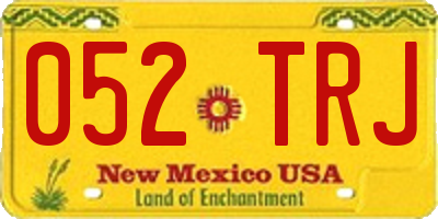 NM license plate 052TRJ