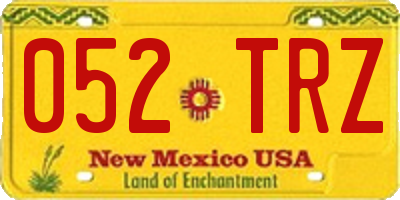 NM license plate 052TRZ