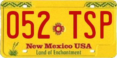 NM license plate 052TSP