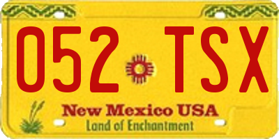 NM license plate 052TSX