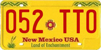 NM license plate 052TTO