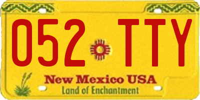 NM license plate 052TTY