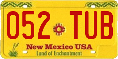 NM license plate 052TUB