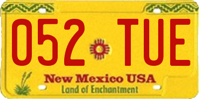 NM license plate 052TUE