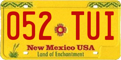 NM license plate 052TUI
