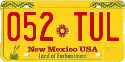 NM license plate 052TUL