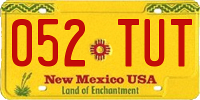 NM license plate 052TUT