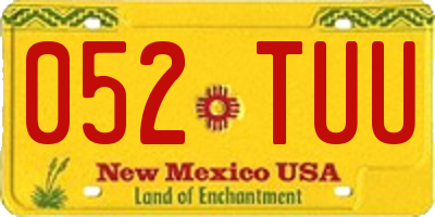 NM license plate 052TUU