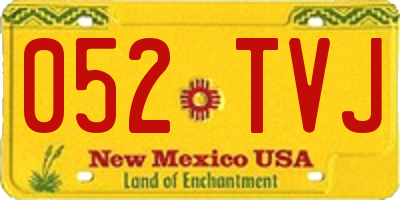 NM license plate 052TVJ