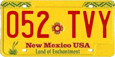 NM license plate 052TVY