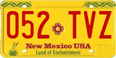 NM license plate 052TVZ