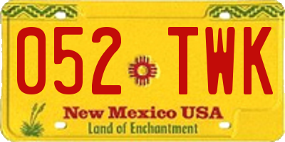 NM license plate 052TWK
