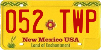 NM license plate 052TWP
