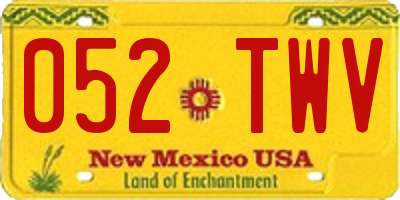 NM license plate 052TWV