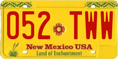 NM license plate 052TWW