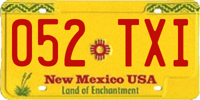 NM license plate 052TXI