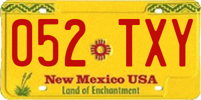 NM license plate 052TXY