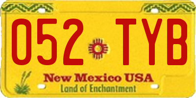 NM license plate 052TYB