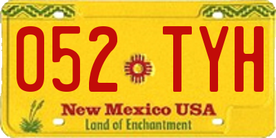 NM license plate 052TYH