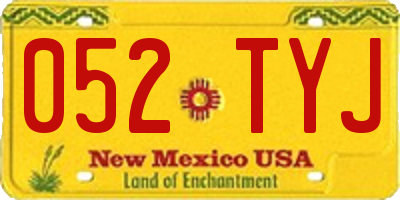 NM license plate 052TYJ