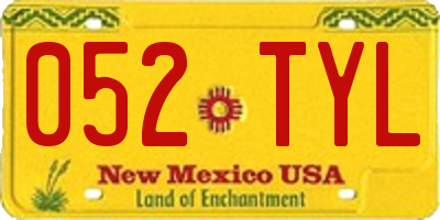 NM license plate 052TYL
