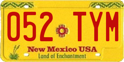 NM license plate 052TYM