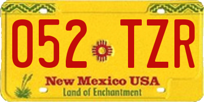 NM license plate 052TZR