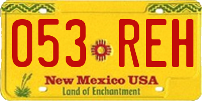 NM license plate 053REH