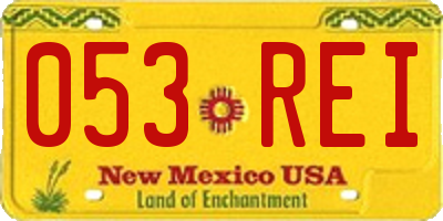 NM license plate 053REI