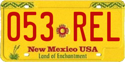 NM license plate 053REL