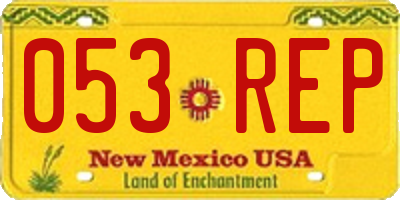 NM license plate 053REP