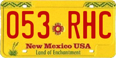 NM license plate 053RHC