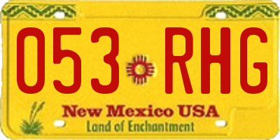 NM license plate 053RHG