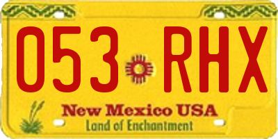 NM license plate 053RHX