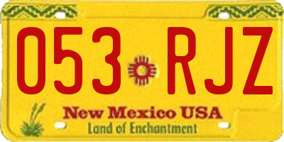 NM license plate 053RJZ