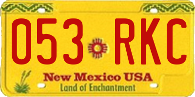 NM license plate 053RKC