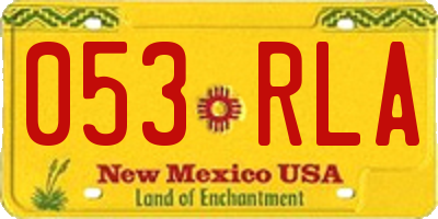 NM license plate 053RLA