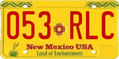 NM license plate 053RLC