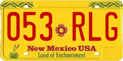 NM license plate 053RLG
