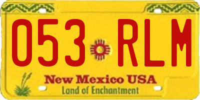 NM license plate 053RLM