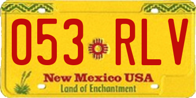 NM license plate 053RLV