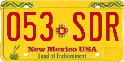 NM license plate 053SDR